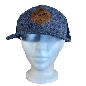Columbia Mesh Snap Back Baseball Cap High Crown Two Tone One Size Fits Most